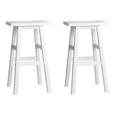 Artiss Set of 2 Beech Wood Bar Stools - White